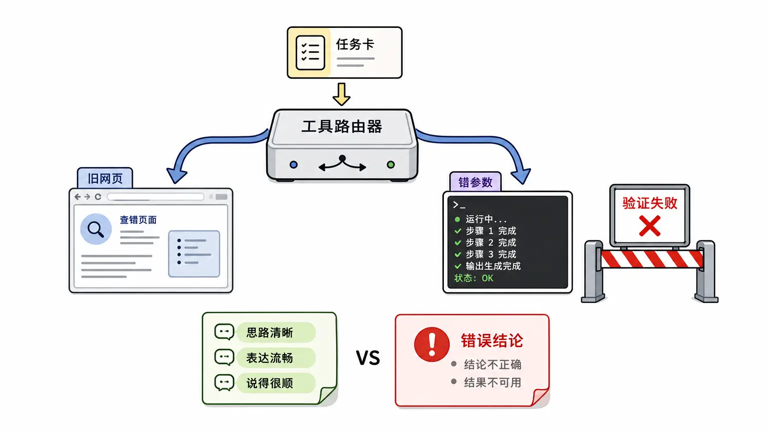 风险二：工具用错，验证失败也可能被说得很顺